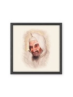 BABA SALI COLOR  PORTRAIT IN BLACK FRAME  8" X 8"