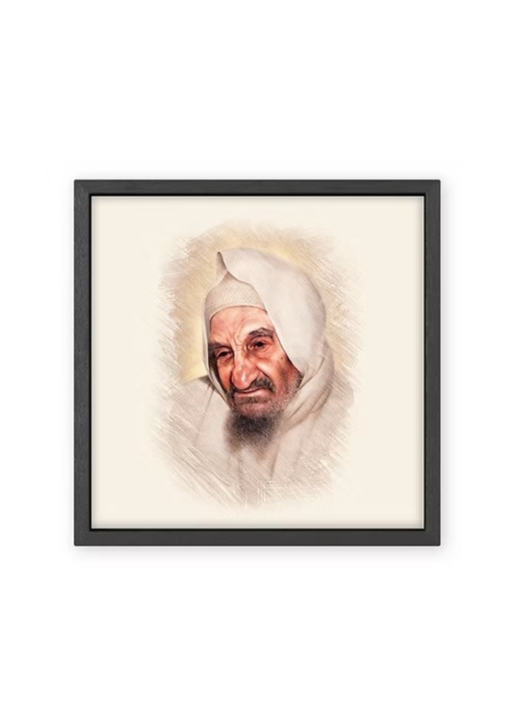 BABA SALI COLOR  PORTRAIT IN BLACK FRAME  8" X 8"