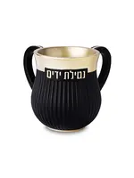 WASH CUP GOLD WITH BLACK LINES  "NETILAT YADAYIM"