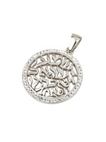 NECKLACE CIRCLE SHEMA WHITE GEMSTONES BORDER