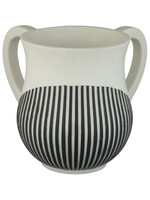 WASHING CUP WHITE WITH BLACK LINES