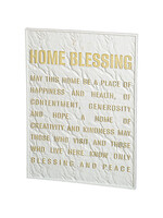 HOME BLESSING ENGLISH WHITE SLATE & GOLD LETTERING