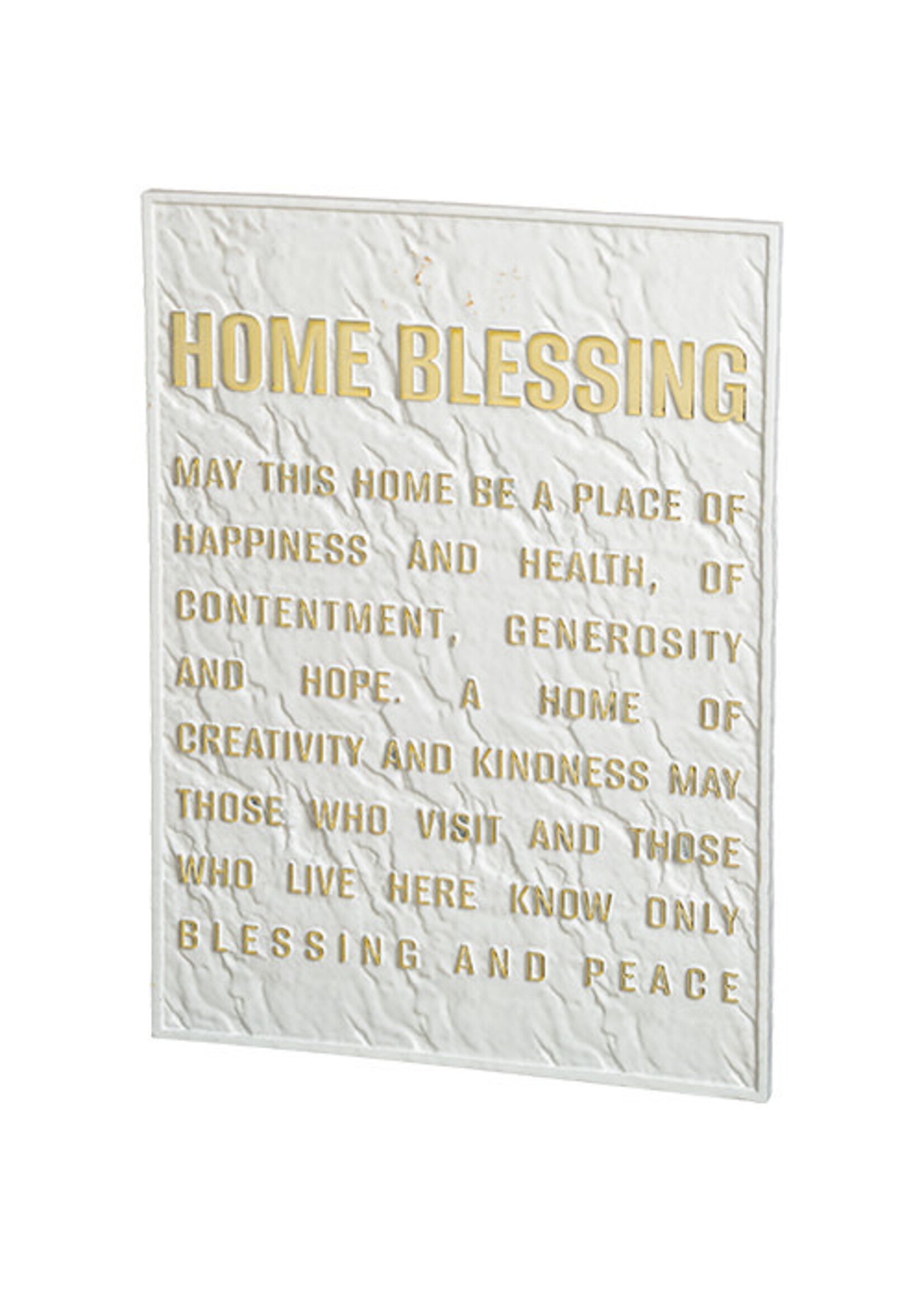 HOME BLESSING ENGLISH WHITE SLATE & GOLD LETTERING