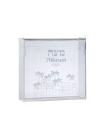 MATZAH HOLDER ACRYLIC FLIP TOP SILVER JERUSALEM CITY