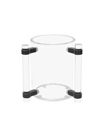 WASHING CUP ACRYLIC BLACK ALUMINUM ACCENTS