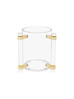 WASHING CUP ACRYLIC GOLD ALUMINUM ACCENTS
