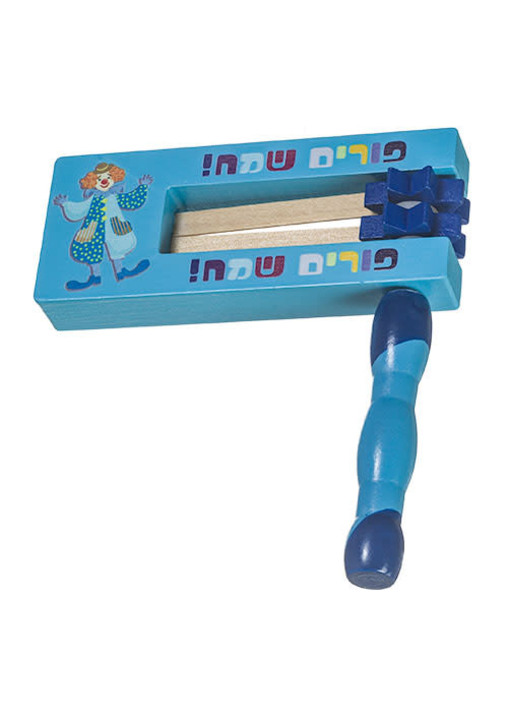 GROGGER BLUE WOOD COLORFUL CLOWN