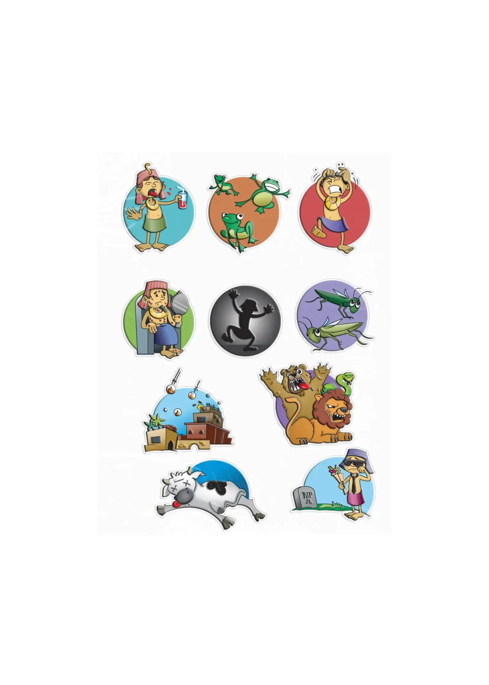 PASSOVER 10 PLAGUES PUFFY  STICKERS