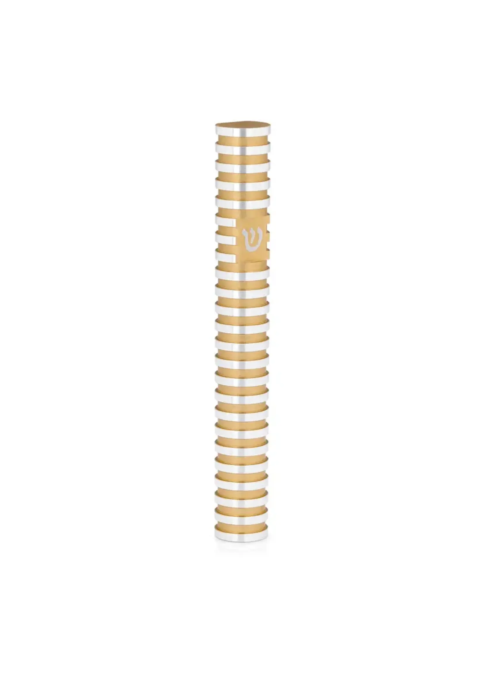 MEZUZAH GOLD GROOVED 15CM