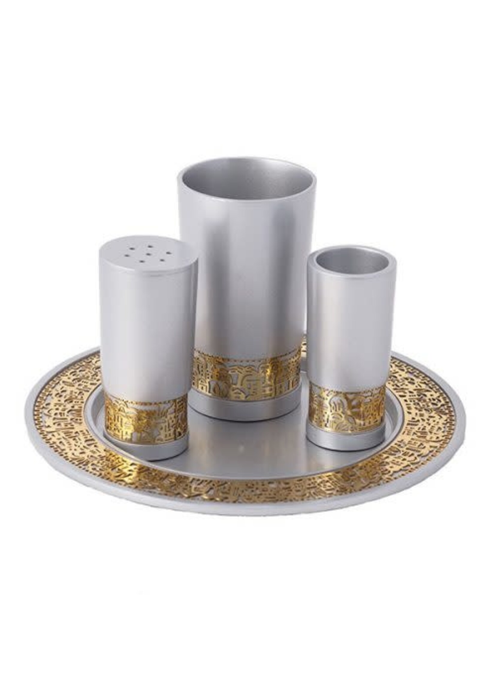 HAVDALAH SET JERUSALEM INLAY SILVER/GOLD