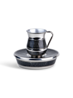 MAYIM ACHRONIM SILVER WAVES BLACK ENAMEL