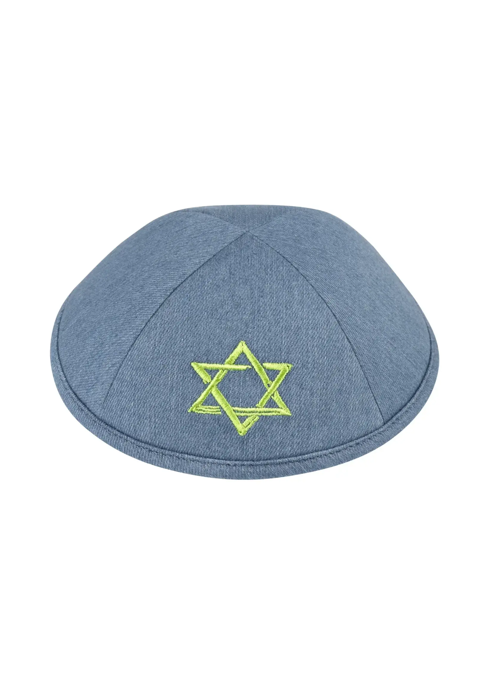 KIPPAH DENIM WITH NEON JEWISH STAR
