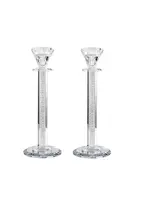 CANDLE HOLDER SILVER MESH 10"