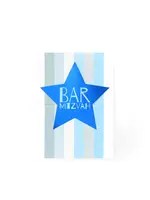 BAR MITZVAH BLUE STAR GREETING CARD