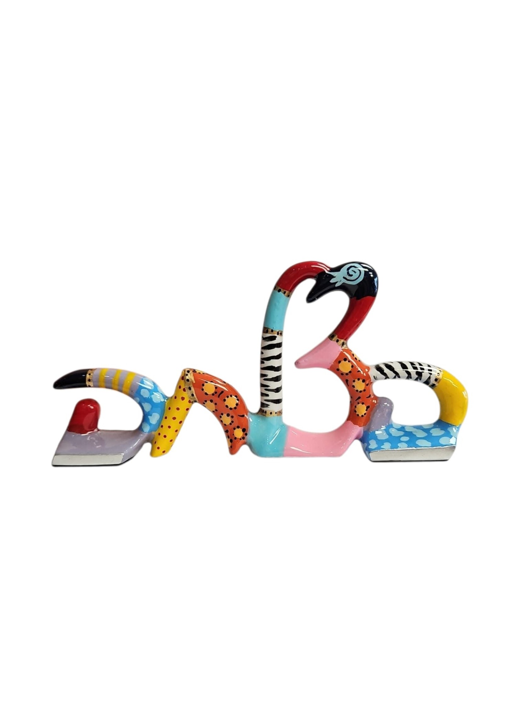 HATZLACHAH HEBREW MULTICOLOR CALLIGRAPHIC SCULPTURE