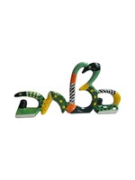 HATZLACHAH HEBREW GREEN CALLIGRAPHIC SCULPTURE