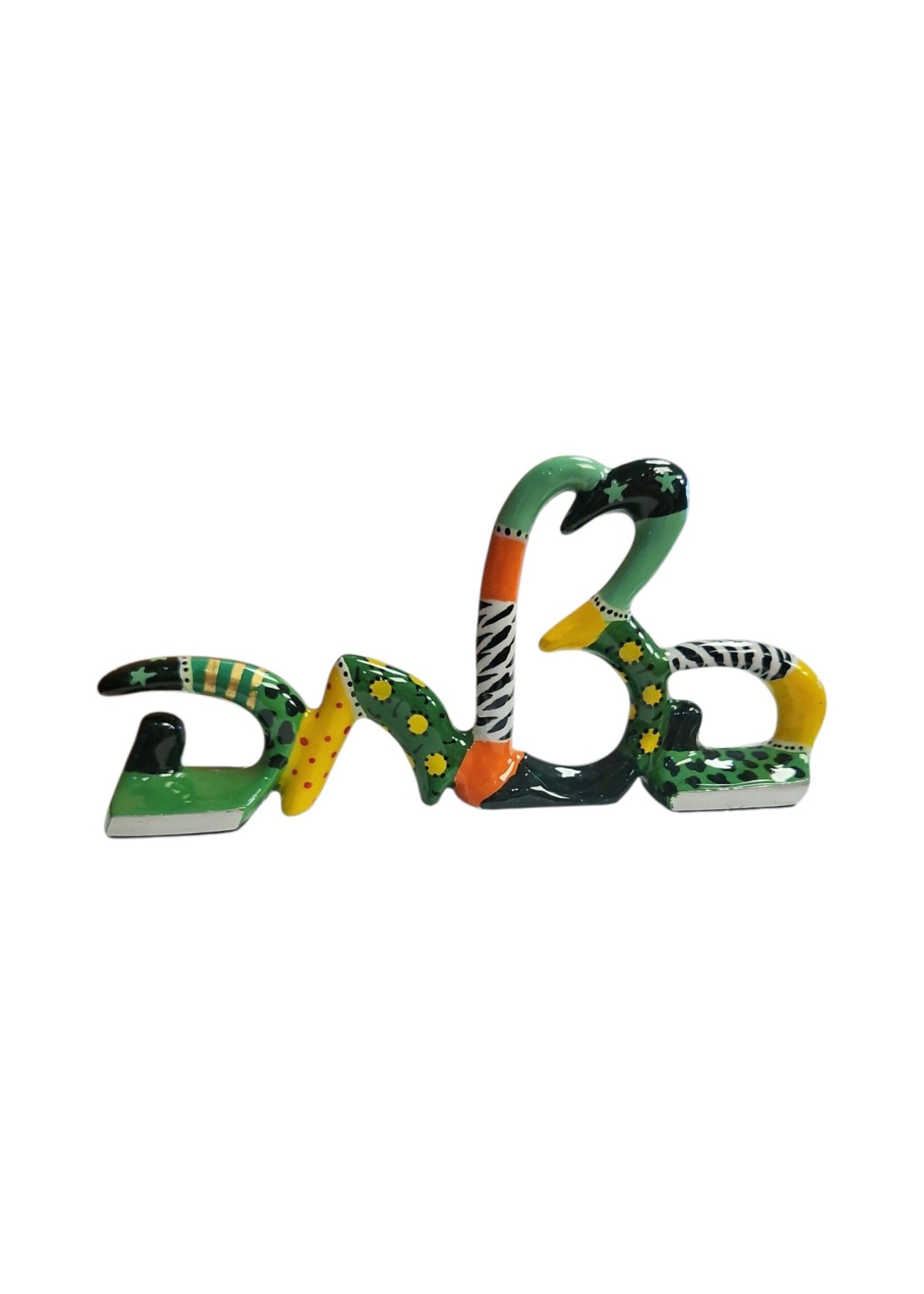 HATZLACHAH HEBREW GREEN CALLIGRAPHIC SCULPTURE