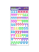ALEF BET STICKERS RAINBOW COLORS