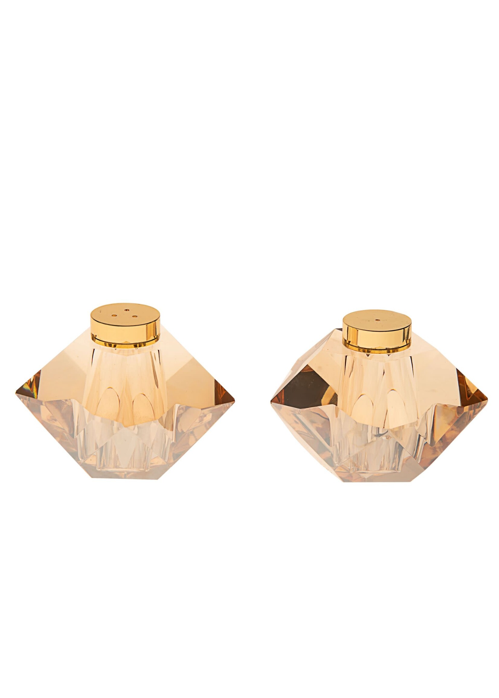 SALT AND PEPPER GOLD CRYSTAL SHAKERS