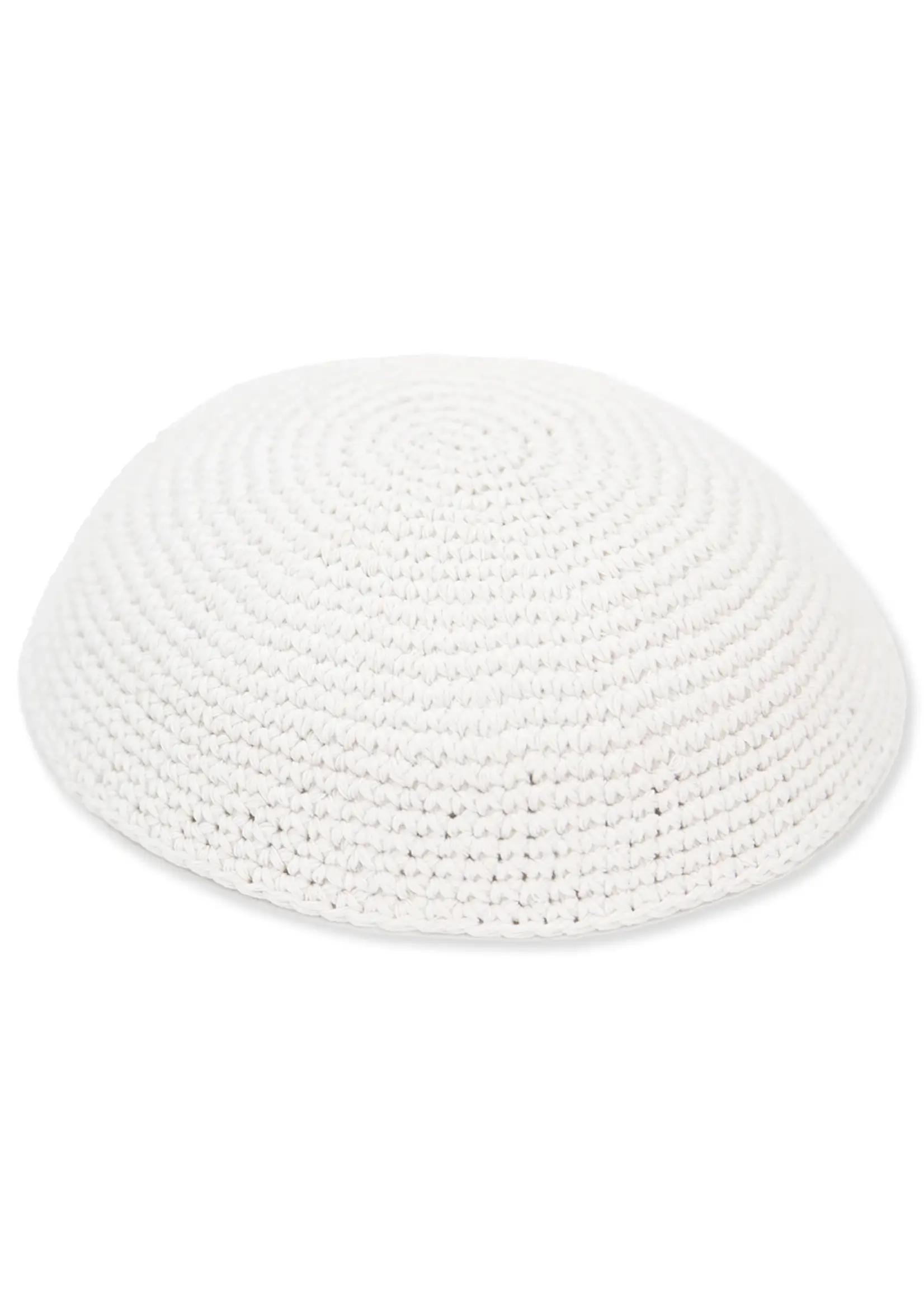 KIPPAH  WHITE KNIT STAR 20 CM