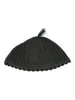 KIPPAH NACHMAN BLACK KNIT STAR 24 CM