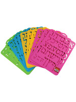 ALEF BET STENCIL LARGE - ASSORTED COLORS