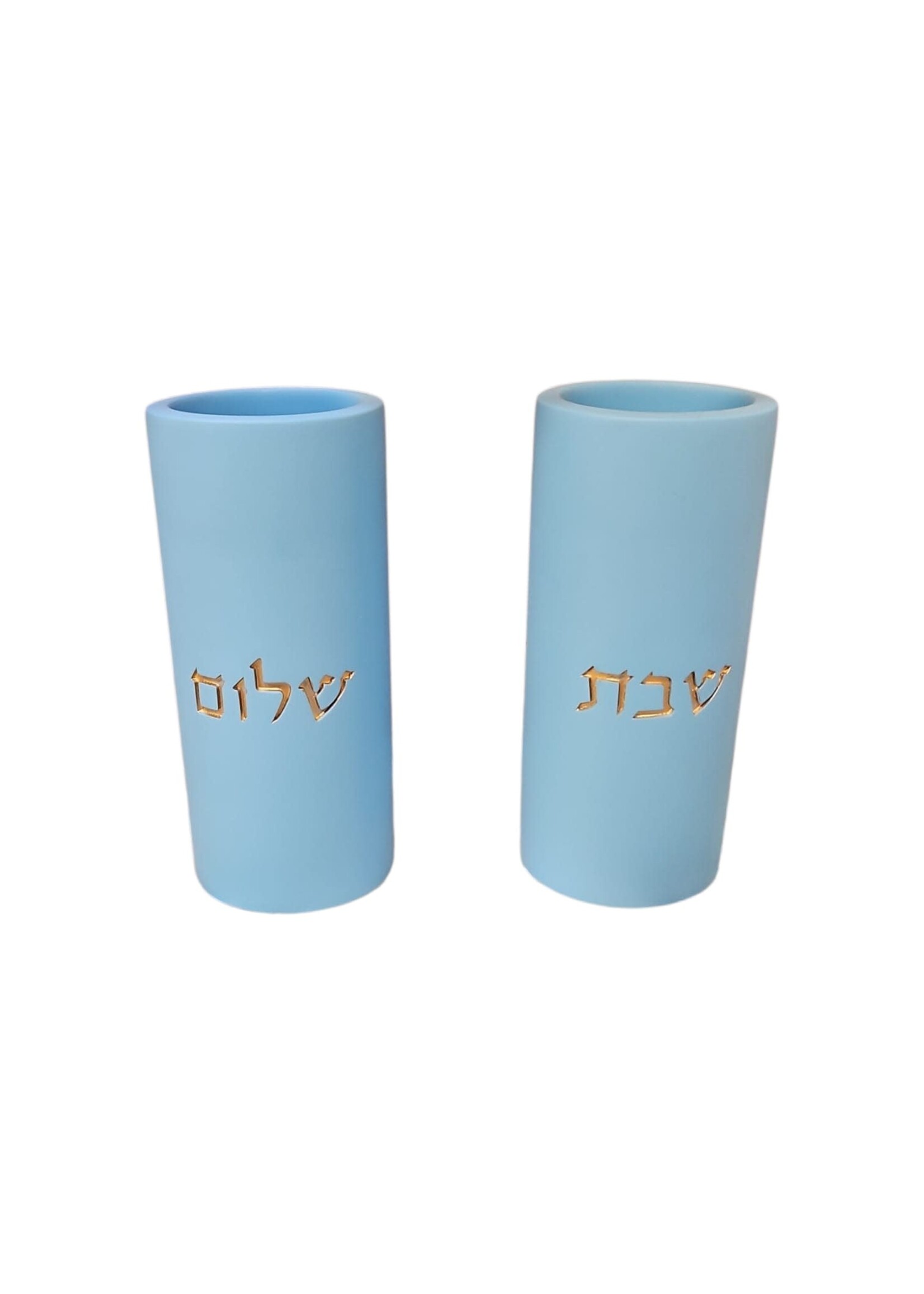 CANDLE HOLDER CEMENT TEAL - LARGE