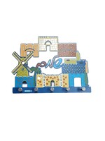 KEY RACK "SHALOM" COLORFUL JERUSALEM CITY