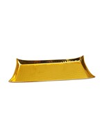 CANDLE TRAY HAMMERED GOLD MEDIUM