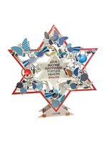 SEVEN BLESSING ENGLISH DUAL STAR BLUE POMEGRANATES & BUTTERFLIES ENGLISH