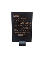 HOME BLESSING ENGLISH GOLD ON BLACK CEMENT