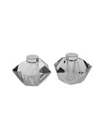 SALT AND PEPPER SILVER CRYSTAL SHAKERS