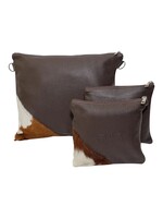 PREMIUM LEATHER & FUR TALLIS & TWO TEFILLIN BAG SET
