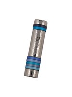 MEZUZAH HAMMERED ALUMINUM WITH BLUE RING INLAY