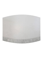 CHALLAH BOARD WHITE CERAMIC & LASER CUT JERUSALEM DECAL