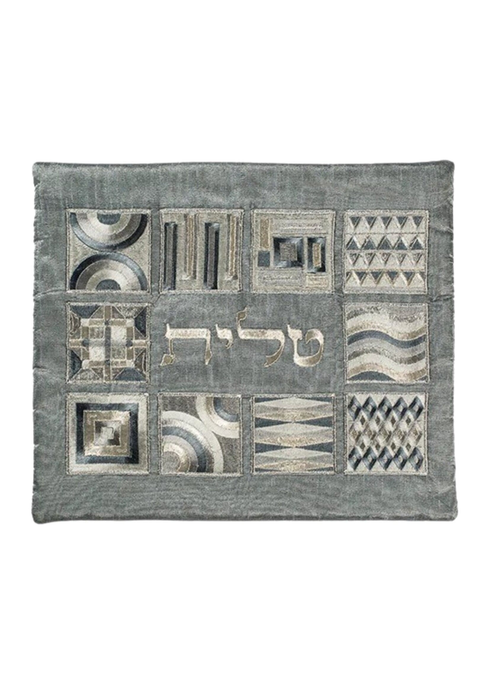 TALIS BAG SILVER GEOMETRIC EMBROIDERY