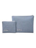 TALLIS & TEFILLIN SET LIGHT BLUE LINEN