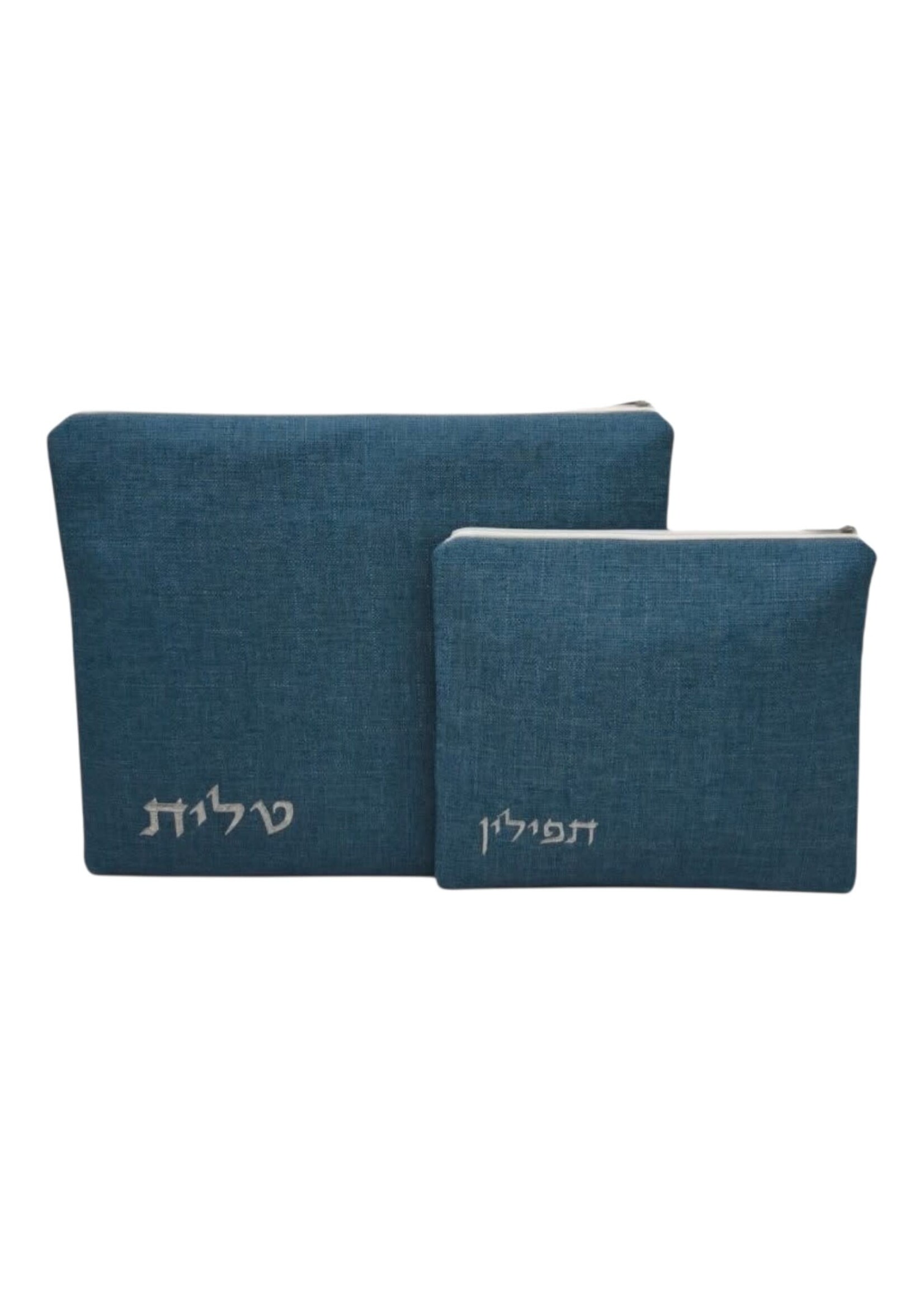 TALLIS & TEFILLIN SET TEAL LINEN