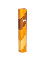 MEZUZAH GOLD POLYGON WAVE 12CM