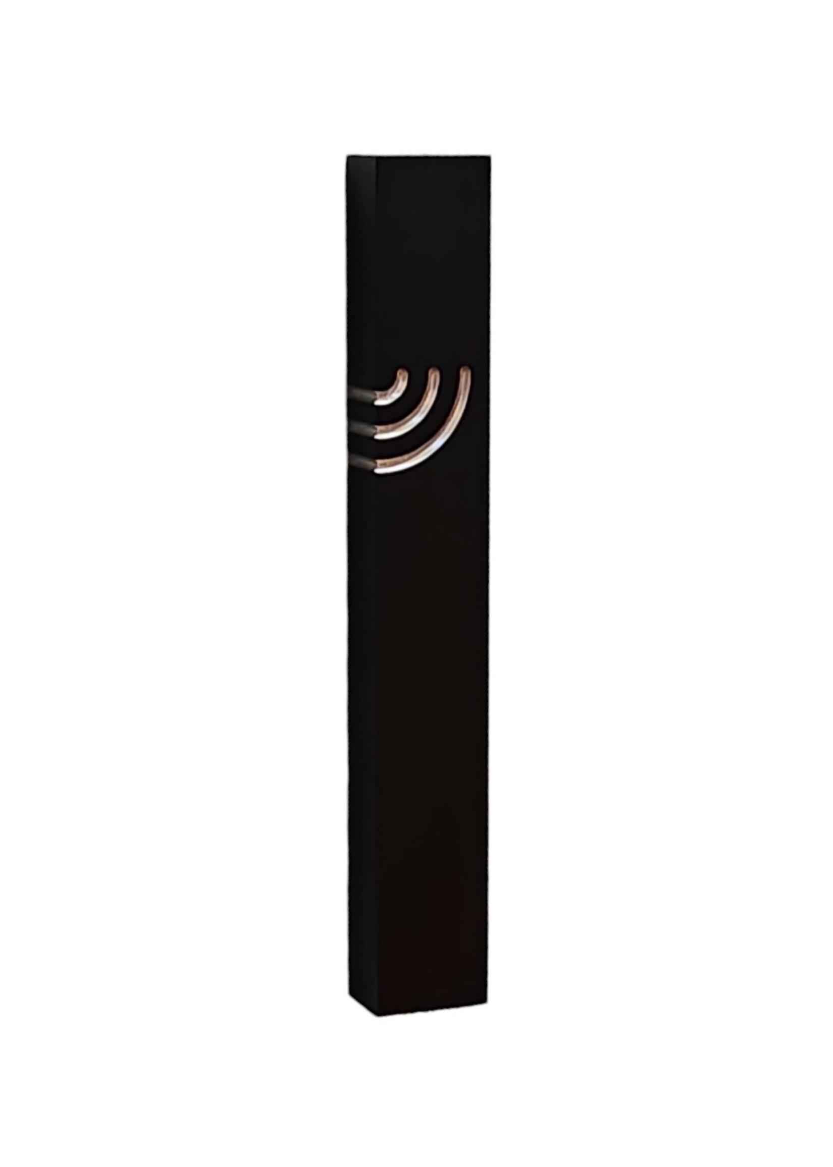 MEZUZAH BLACK CURVED SHIN 15CM