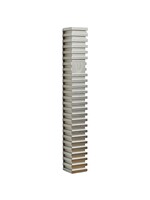 MEZUZAH SILVER SQUARE GROOVED 12CM