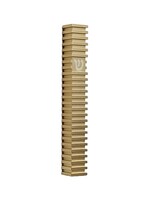 MEZUZAH GOLD SQUARE GROOVED 12CM