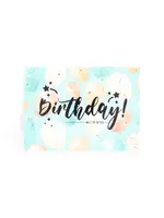 BIRTHDAY GREETING CARD BALOONS & CONFETTI