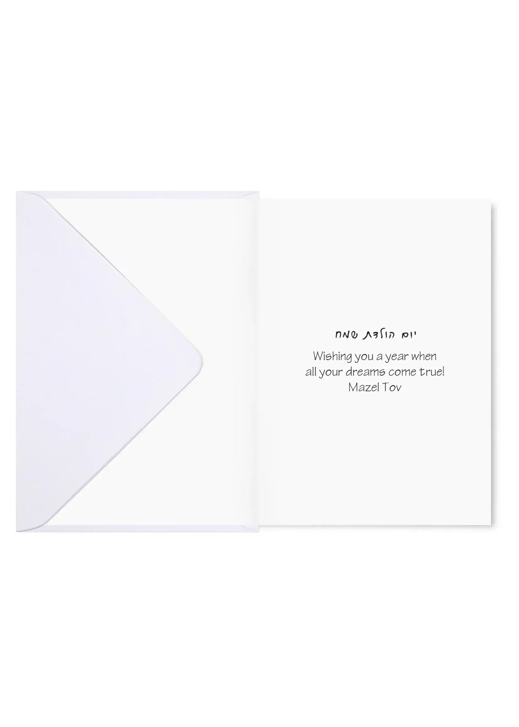 BIRTHDAY GREETING CARD PINSTRIPE SLEEVE