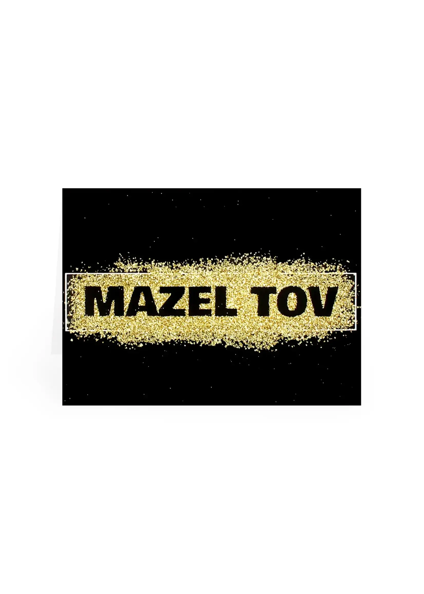 MAZEL TOV GREETING CARD GOLD GLITTER