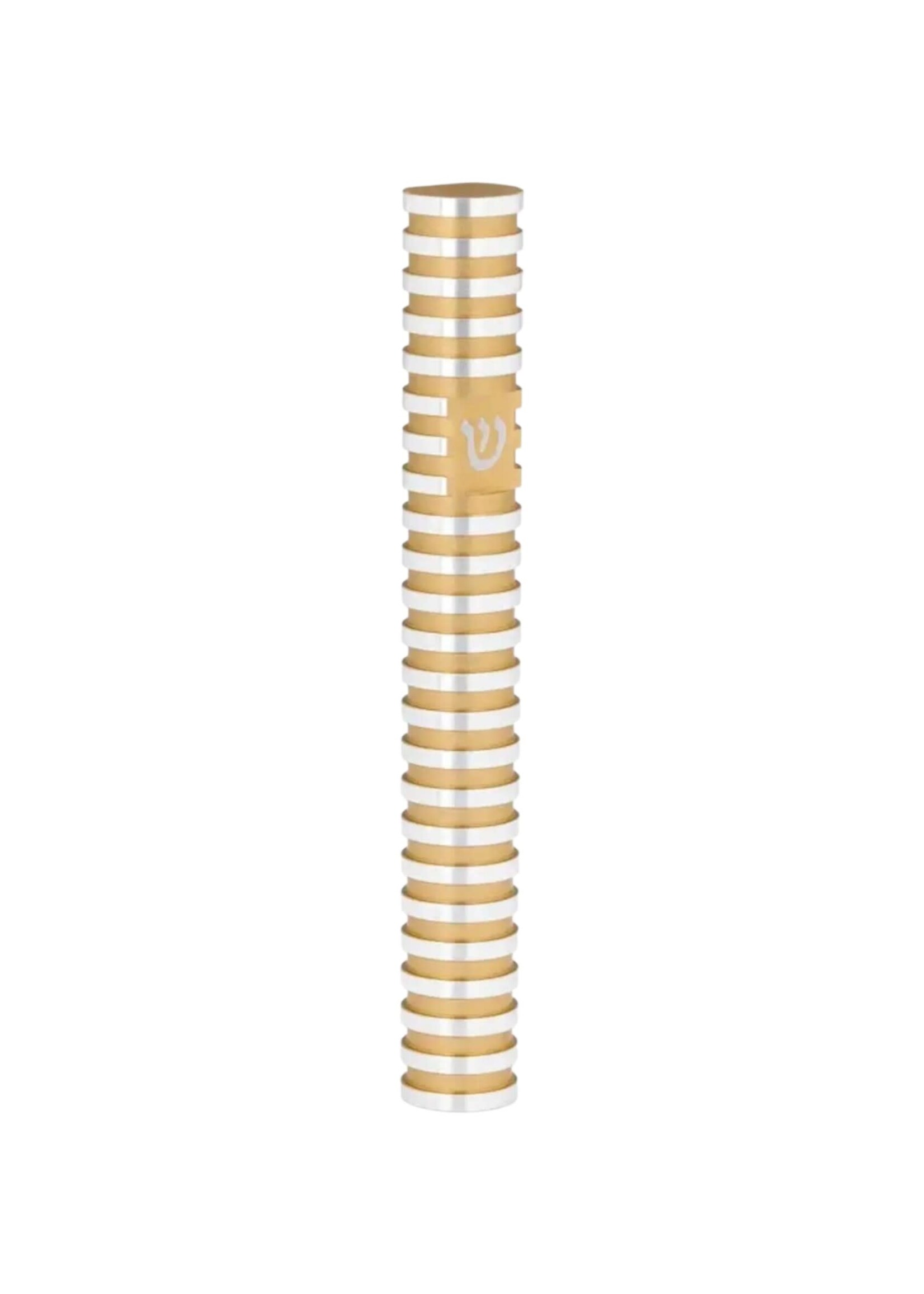 MEZUZAH GOLD GROOVED 15CM