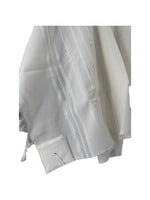 MMJ TALLIS WOOL SEPHARDIC ANTI-SLIP SILVER 50 MEYUCHAD THICK