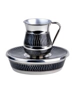 MAYIM ACHRONIM SILVER WAVES BLACK ENAMEL
