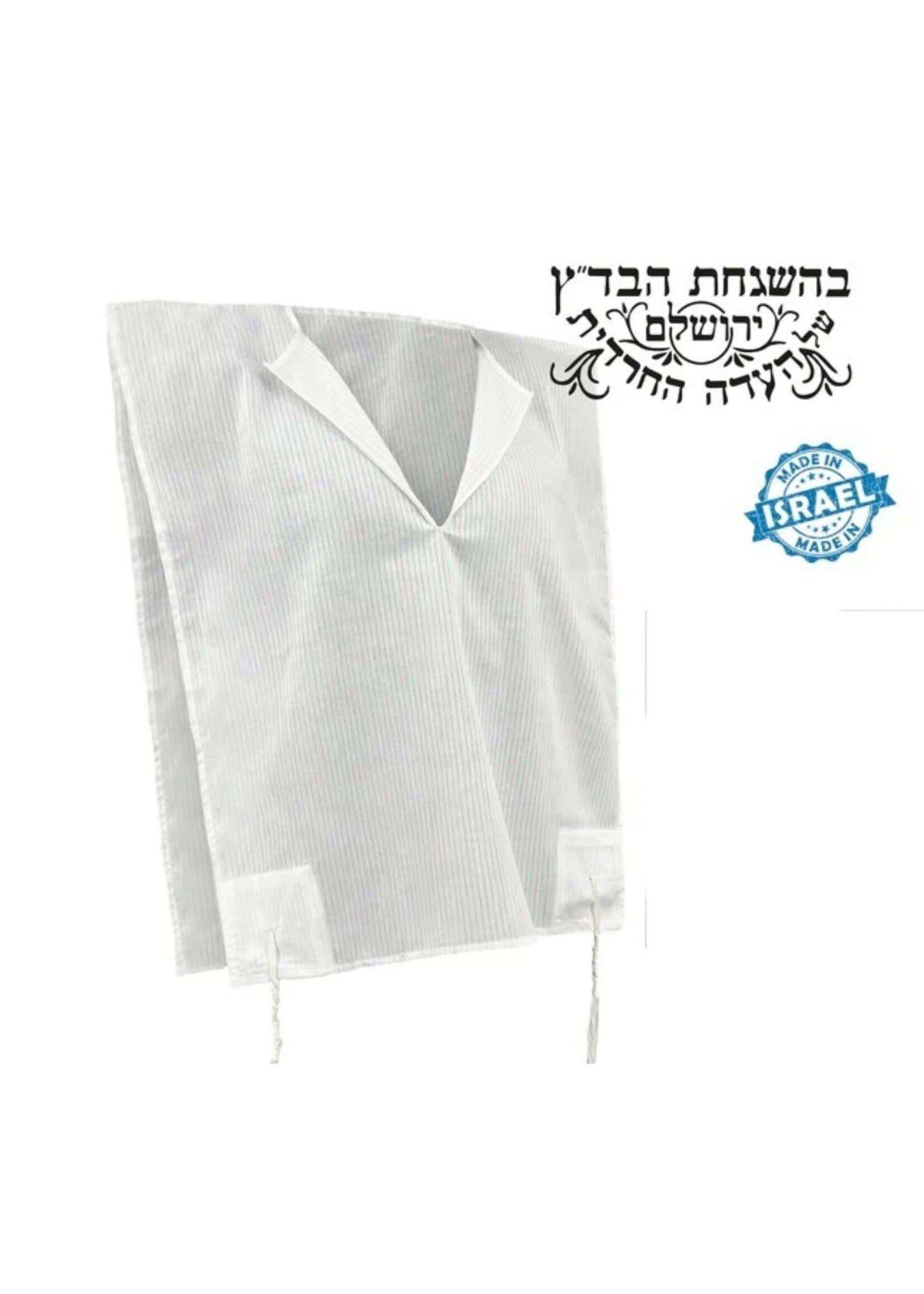 TZITZIS COTTON ASHKENAZ V-NECK THICK AVODAS YAD STRINGS