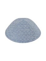 KIPPAH LIGHT BLUE LATTICE